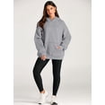 thumbnail image 5 of Trendy Queen Womens Oversized Hoodies Fleece Sweatshirts Long Sleeve Sweaters Pullover Fall Outfits Winter Clothes Grey M .., 5 of 7