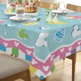thumbnail image 4 of Easter Rectangle Tablecloth 60 x 84 Inch, Colorful Pastel Easter Eggs Decorative Table Cloth Dining Table Cover, Spring Dinner Party Picnic Decoration, 4 of 6