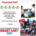 thumbnail image 3 of dbest products Ultra Compact Smart Cart Cooler 360, Insulated Collapsible Rolling Tailgate BBQ Beach Summer, Moroccan Tile, 3 of 6