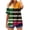 E-Orange, variant on Zwiiyzr Women's T-Shirt V-Neck Short Sleeve Print Floral Summer Button Loose Blouse B-Orange (2XL)