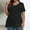 Black, variant on QUNYINEY Short Sleeve Womens Shirts Starry Sky Casual V Neck Tops Plus Size Summer Loose Pullover Tops for Women