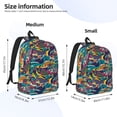 thumbnail image 2 of Disketp Colorful Carp Streamer Mochila de Lona Estampada, Mochila Escolar de Viaje Ligera para Estudiantes y Portátil-Medium, 2 of 5