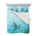 thumbnail image 7 of Quilts Twin Size Bedding Set, Teal Blue Corals Lightweight Quilted Comforter, Summer Modern Coastal Ocean Sea Soft Reversible Bedspread Coverlet with Pillow Covers for All Season, 68" x 86", 7 of 7