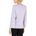 thumbnail image 2 of Alfani Womens Tiered Fringe Pullover Sweater, Purple, Small, 2 of 2