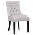 thumbnail image 1 of Costaelm Bellmount Fabric Wingback Tufted Dining Chair, Light Gray (Set of 1), 1 of 10