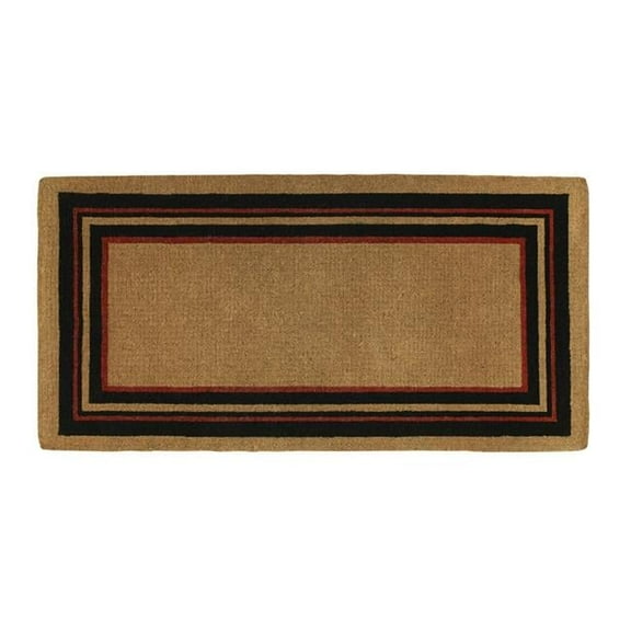Calloway Mills 180063672NP 3 x 6 ft. x 1.5 in. Esquire Rectangular Doormat - Natural, Black & Red