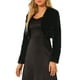 thumbnail image 4 of Chaqueta Cortada de Piel Sintética Abierta sin Cuello de Manga Larga INSPIRE CHIC para Mujeres 2XL Negra, 4 of 7