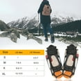 thumbnail image 5 of TELOLY 24 Teeth Stainless Steel Ice Walk Traction Cleats Crampons - Anti-Slip Shoe/Boot Footwear Snow Ice Spikes Traction Ice Cleats Grippers for Hiking, Climbing, Walking, Jogging (XL), 5 of 7