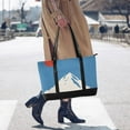 thumbnail image 4 of FORMRS Canvas Laptop Tote Bag for Women with 15.6" Computer Compartments Shoulder Handbag, Snow Mountain, 4 of 7