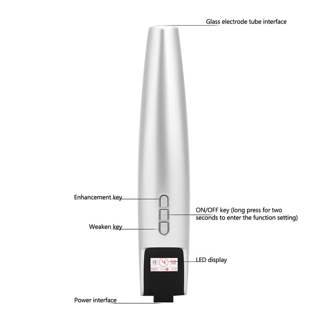 Máquina para el cuidado del cabello, Varillas de electroterapia de alta frecuencia Tratamiento del acné Máquina facial Varillas de electroterapia de alta frecuencia Durabilidad mejorada
