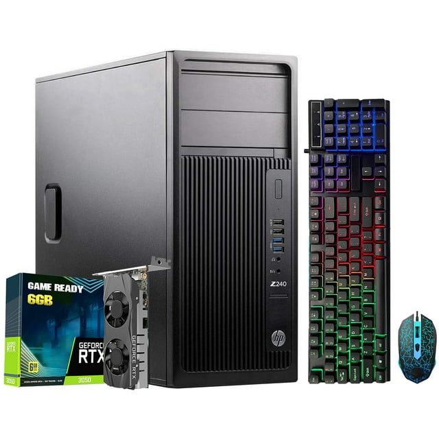 HP Z240 Tower Fast performance Workstation Gaming Desktop PC Computer - Intel Core i7 6th Gen Processor| 8GB DDR4 RAM| 1TB SSD| Windows 10 Pro| Bluetooth Adapter