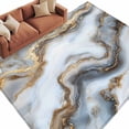 thumbnail image 2 of 5'x8' Area Rugs, Modern White Gold Indoor Outdoor Area Rug for Living Room Bedroom, Abstract Geometric Marble Printed Washable Bathroom Rugs Kitchen Floor Carpet Mats Home Decor Aesthetic, 2 of 8