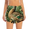 thumbnail image 2 of Xecao Mallard Duck And Flowers for Double-layer Running Short for Women, Perfect for Gym, Tennis, and More, Featuring a Convenient Pocket-XX-Large, 2 of 7