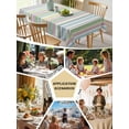 thumbnail image 5 of Colorful Striped Tablecloth Rectangle Table Cloth 60x84 , Waterproof Tablecloth Outdoor Table Cloth, Farmhouse Rainbow Color Stripes Washable Table Cover for Kitchen Dining Party, 5 of 8
