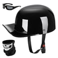 thumbnail image 1 of Casco de moto Yesmotor, media gorra de béisbol, color negro claro, L, 1 of 6