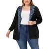 Agnes Orinda Juniors Plus Size Long Sleeves Zip Knit Hoodie Jacket with Pockets