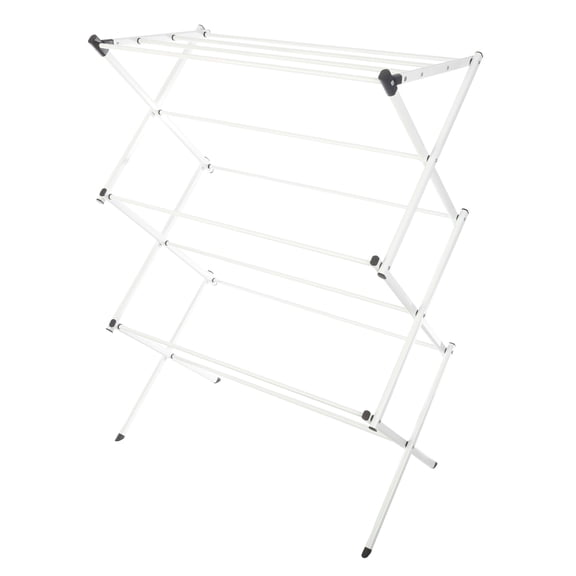 Lavish Home Foldable Clothes Drying Rack - Laundry Drying Rack Collapsible for Indoor/Outdoor Use (White)