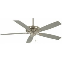 Ceiling Fan 16 Inches Tall By 60 Inches Wide-Brushed Nickel Finish-Silver Blade Color Minka Aire Fans F551-Bn