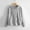 Grey, variant on Women Casual Solid Long Sleeve Zipper Pocket Hoodie Womens Tops Fall Fashion 2023 White