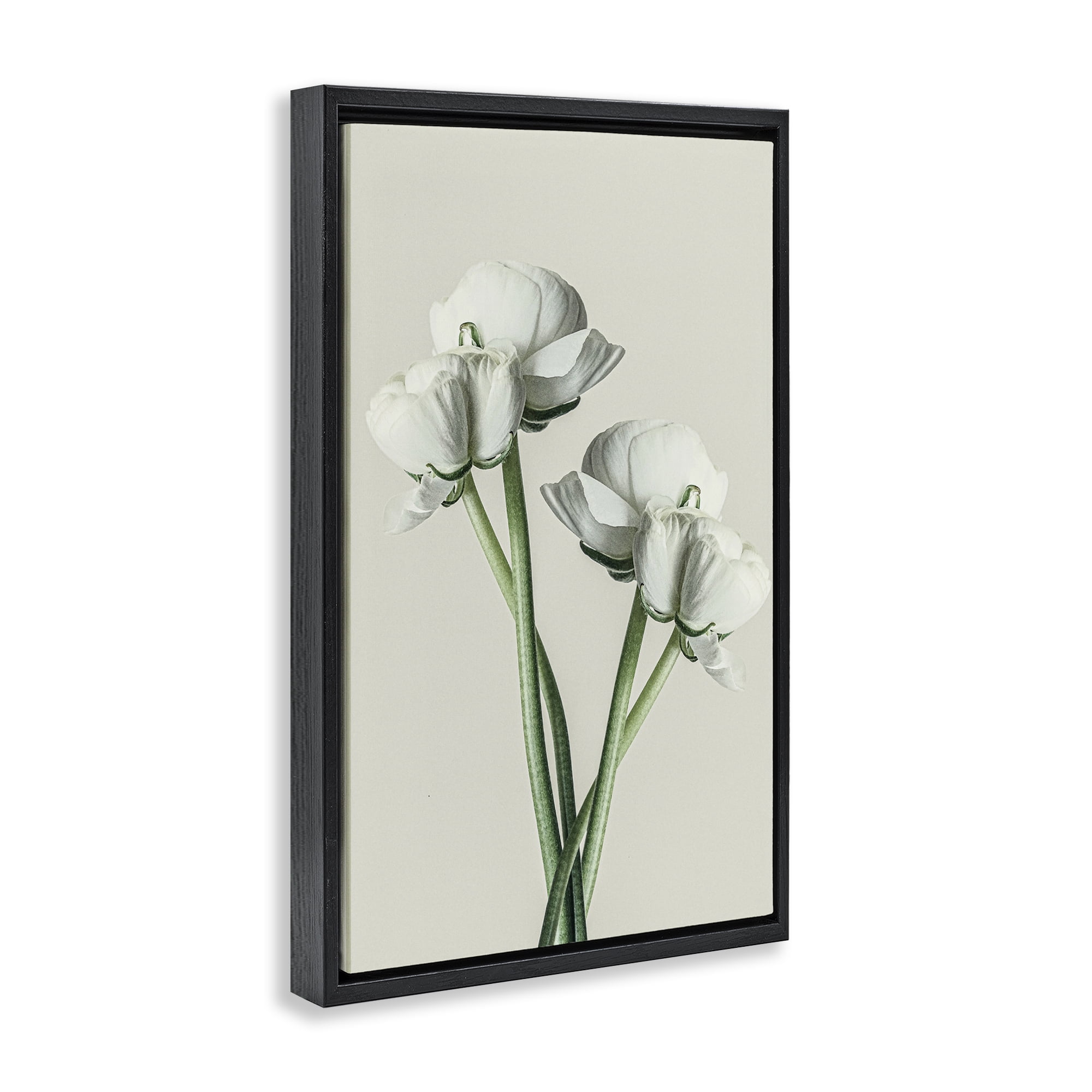 Stupell Industries White Flower Bundle Botanical & Floral Photography Black Floater Framed Art Print Wall Art, 17 x 25