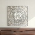 DecMode Silver Metal Scroll Wall Decor with Embossed Details