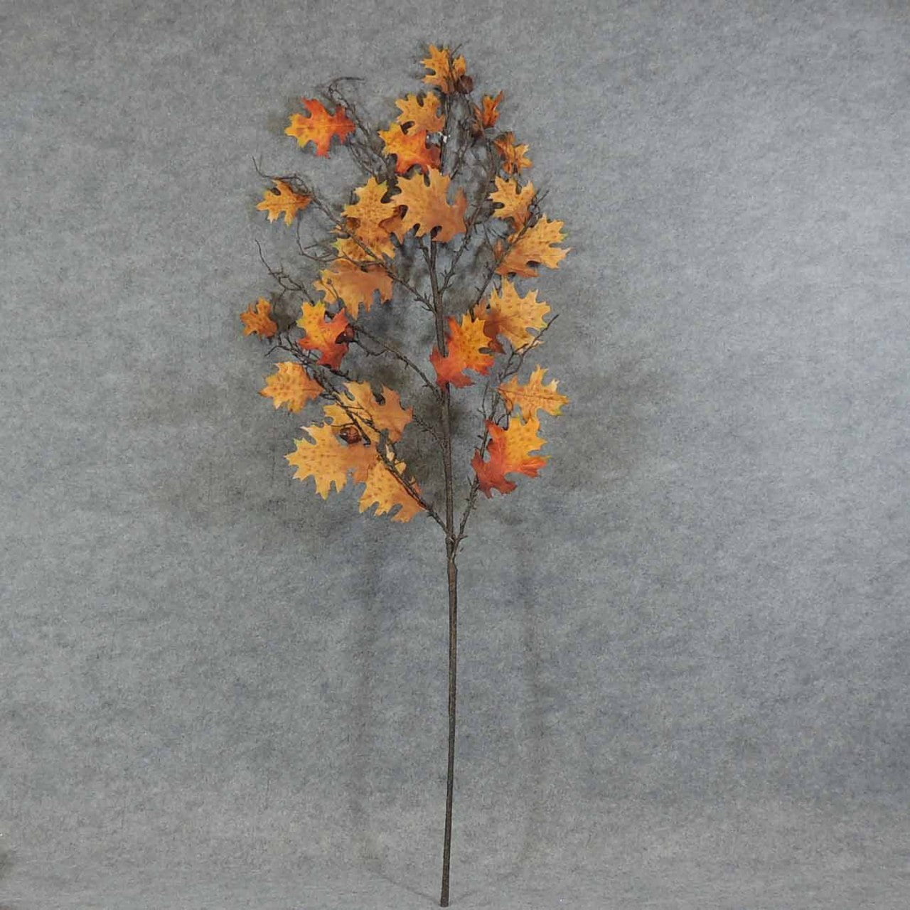 1 Pc, 54 Inches Tall Large Artificial Oak Leaf Branch With Acorns