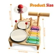thumbnail image 4 of SINGOMON Children's Drum Set, Wooden Musical Toys (Includes Xylophone Cymbals), Birthday Gifts For Boys And Girls Studying In Montessori, 4 of 6