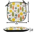 thumbnail image 5 of Autumn Chair Seating Cushion Set of 6, Colorful Red Fox on the Season at Forest Orange Leaves Composition Art, Seat Pads for Office with Anti-slip Backing, 16"x16", White and Multicolor, by Ambesonne, 5 of 7