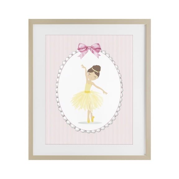 Stupell Industries Eclectic Dainty Dance on Stripes Birch Framed Print Under Glass, 13 x 16, by Christine Simpson Art