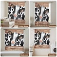 thumbnail image 6 of Cow Printed Sheer Curtains 72 Inches Long, Farmhouse Watercolor Country Wooden Grain Light Filering Curtains, Breathable Simi Curtain Privacy Drapes for Living Room Bedroom Window Treatment, 6 of 9