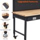 thumbnail image 2 of 48x24 - pulgada adjustable height garage workbench con rubberwood top, 2000 - lbs heavy - duty, cajones, electrical outlets, y rolling wheels para workshop, 2 of 6