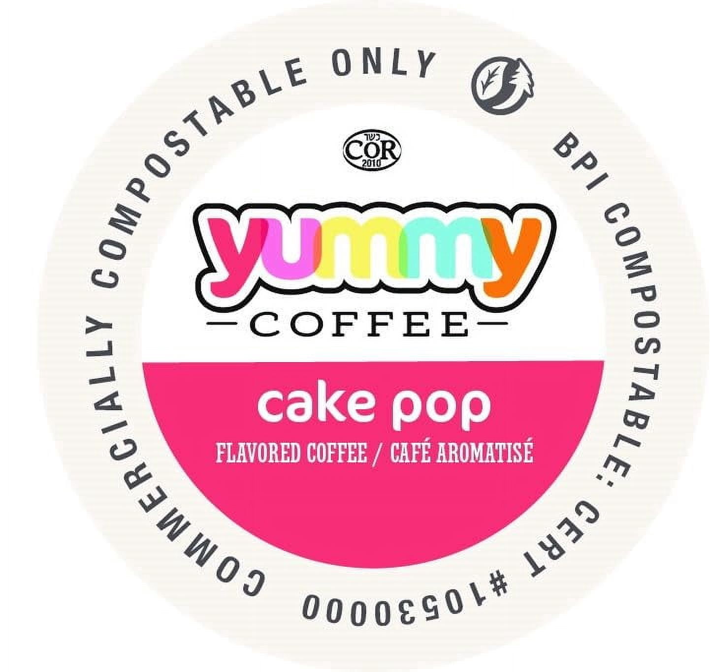 Yummy Coffee Cake Pop Flavored Coffee, Compostable Single Cup Coffee Pods Compatible with Keurig K-Cup Brewers, 20 Count
