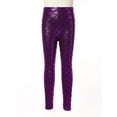 thumbnail image 2 of Zaldita Girls Full Length Leggings Kids Thick Warm Winter Leggings Scales Fish Pants Dancewear Activewear Purple 100, 2 of 7