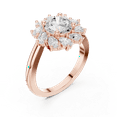 thumbnail image 2 of Zuwelria Certified Moissanite Wedding Rings | 2.00 Ct D/VVS1 Latest Design Round Cut | Moissanite Diamond Ring for Wedding | Halo Diamond Rings | 18K Rose Gold Plated Silver Size 8, 2 of 8