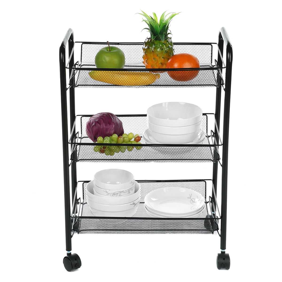 Stoneway 3 Tier Shelf Shelving Rack Rolling Kitchen Storage Pantry