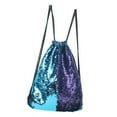 thumbnail image 1 of letairis Versatile And Stylish Mermaid Sequin Drawstring Bag For Gym Sports Backpack blue purple, 1 of 1