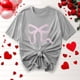 thumbnail image 5 of Primavera Top Mujeres Moda Casual Nueva Cinta de Arco Impresa Cuello Redondo Camiseta de Manga Corta, Camiseta de Cuello Tripulado, 5 of 8