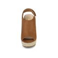 thumbnail image 6 of BLISSFUL STEP Women's Espadrilles Platform Heel Wedges Sandals Brown 9, 6 of 8