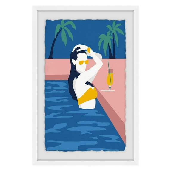 Marmont Hill Pool Drink Framed Wall Art