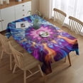 thumbnail image 2 of Colorful Tie Dye Flame Flower Pattern Rectangle Tablecloth 60"x84",Waterproof Polyester Rectangle Table Cloth, Wipeable Spillproof Polyester Tablecloth for Dining, Camping, Indoor and Outdoor, 2 of 5