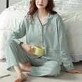 thumbnail image 5 of LYXSSBYX Pajamas for Women Four Seasons New Long Sleeve Loose Women's Cardigan Large Home Furnishing Set Pajamas Women, 5 of 8