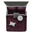 thumbnail image 5 of Mainstays Purple Velvet 10-Piece Bed in a Bag Comforter Set with Sheets, Full (Adult), 5 of 8