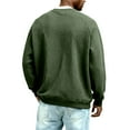 thumbnail image 5 of Qwertyu Men's Waffle Henley Shirts Long Sleeve V-Neck Tops Casual Basic T-Shirts Lightweight Knit Pullover Army Green 3XL, 5 of 7