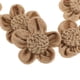 thumbnail image 3 of Rosas rústicas de arpillera color beige para decoración navideña, bodas y hogar, 3 of 8