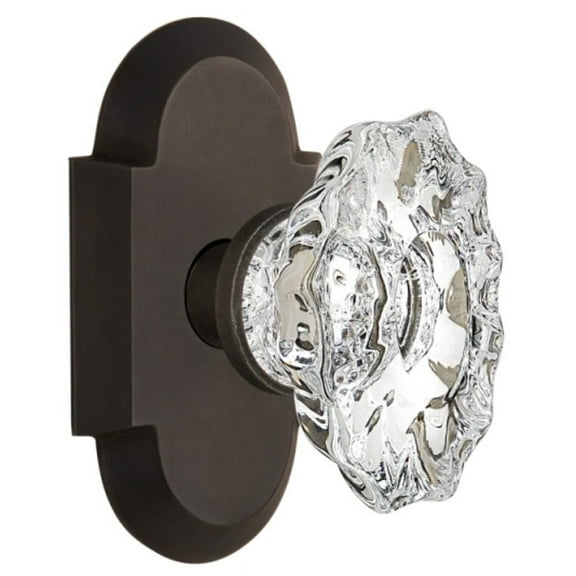 Nostalgic Warehouse Cotcha_Psg_238_Nk Vintage Chateau Fluted Crystal Passage Door Knob Set