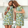 thumbnail image 4 of Naloa Avocado Sleeping Print Women Nightgowns,Womens Loungewear,Short Sleeve Sleepwear,Comfy Ladies Nightdress, 4 of 6