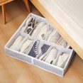 thumbnail image 5 of Shoreew Adjustable Shoe Organizer Space Saving Shoe Bin Large Capacity Foldable Design Shoe Storage Container with Zippers, 5 of 6
