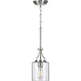 thumbnail image 3 of Progress Lighting Lassiter 1-Light Mini-Pendant, Matte Black, Clear Glass Shade, 3 of 3