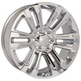 thumbnail image 3 of OE Wheels CV44 22 Inch Rims and Tires Fit Yukon Denali Style 6x139.7 22x9 Chrome - Hollander 5822 - Dueler H/L Alenza 285/45-22 (Set of 4), 3 of 5