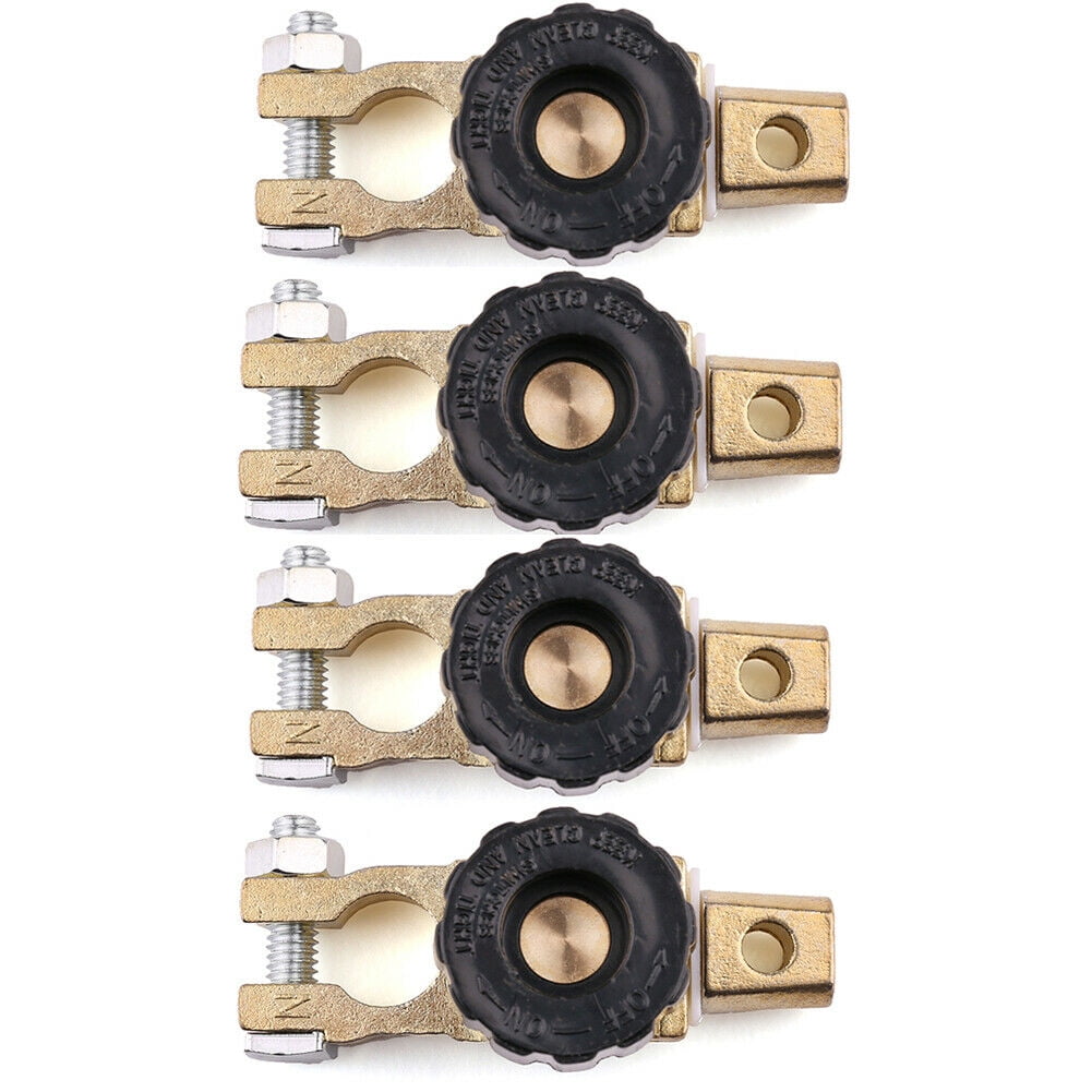 4pc Universal Battery Terminal Disconnect Kill Cut Switch Link Top Post